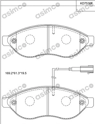 Brake Pad Set, disc brake (KD7530F)