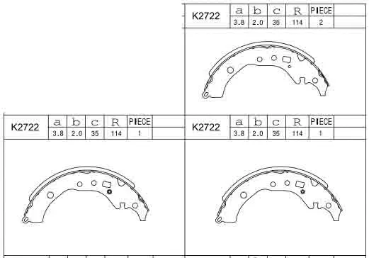 Brake Shoe Set (K2722)