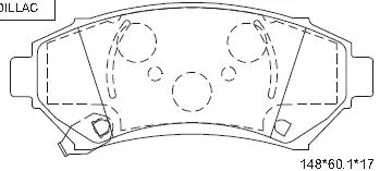 Brake Pad Set, disc brake (KD6718)