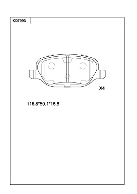 Brake Pad Set, disc brake (KD7993)