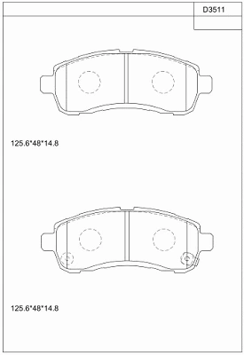 Brake Pad Set, disc brake (KD3511)