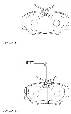 Brake Pad Set, disc brake (KD7533)