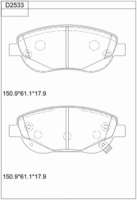Brake Pad Set, disc brake (KD2533)