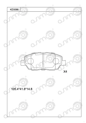 Brake Pad Set, disc brake (KD3066)