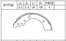 Brake Shoe Set (K1732)