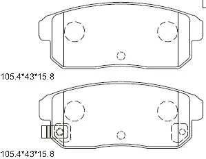 Brake Pad Set, disc brake (KD1737)