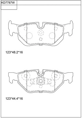 Brake Pad Set, disc brake (KD7787W)