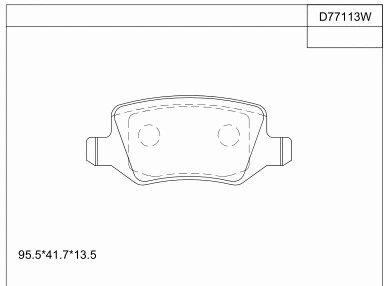 Brake Pad Set, disc brake (KD77113W)