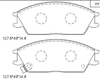 Brake Pad Set, disc brake (KD9702)