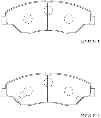 Brake Pad Set, disc brake (KD9708)