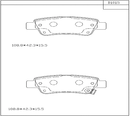 Brake Pad Set, disc brake (KD1015)