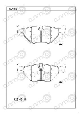 Brake Pad Set, disc brake (KD6075)