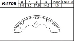 Brake Shoe Set (K4708)