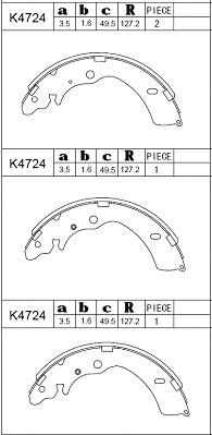 Brake Shoe Set (K4724)