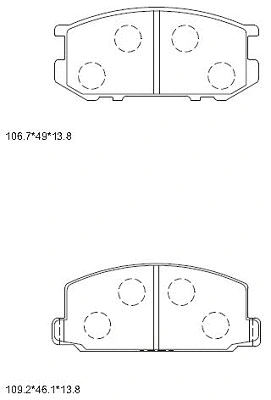 Brake Pad Set, disc brake (KD2767)