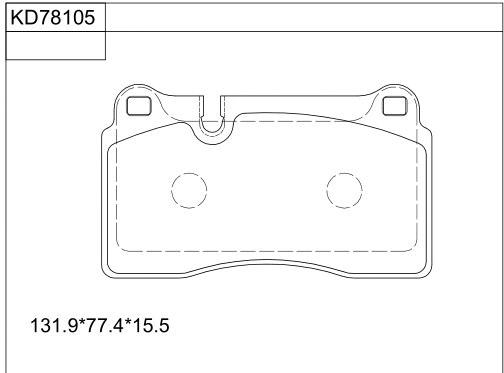 Brake Pad Set, disc brake (KD78105)