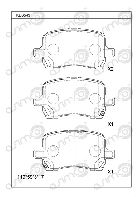 Brake Pad Set, disc brake (KD6543)