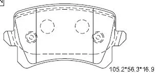 Brake Pad Set, disc brake (KD7560)