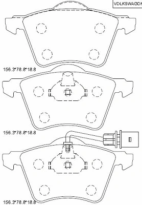 Brake Pad Set, disc brake (KD7580)