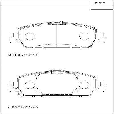 Brake Pad Set, disc brake (KD1017)