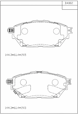 Brake Pad Set, disc brake (KD4002)