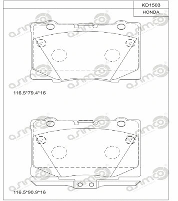 Brake Pad Set, disc brake (KD1503)