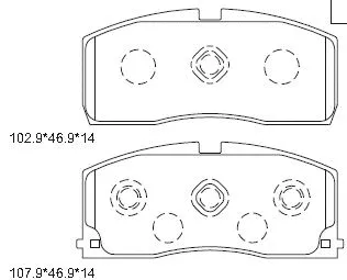 Brake Pad Set, disc brake (KD3716)