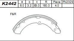 Brake Shoe Set (K2442)