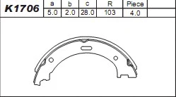 Brake Shoe Set (K1706)