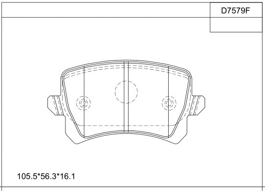 Brake Pad Set, disc brake (KD7579F)