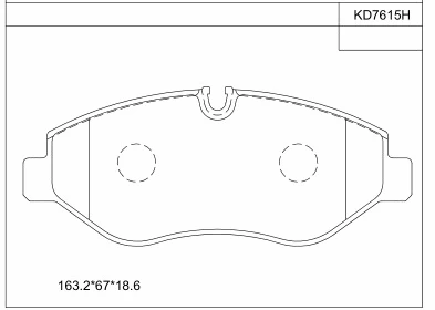 Brake Pad Set, disc brake (KD7615H)