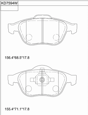 Brake Pad Set, disc brake (KD7594W)
