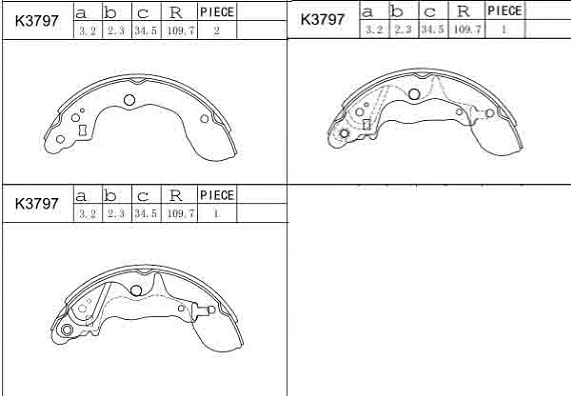 Brake Shoe Set (K3797)