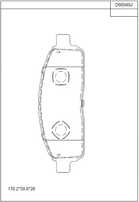 Brake Pad Set, disc brake (KD66948)
