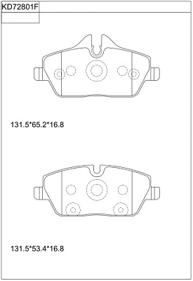 Brake Pad Set, disc brake (KD72801F)