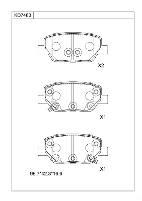 Brake Pad Set, disc brake (KD7480)