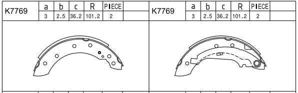 Brake Shoe Set (K7769)