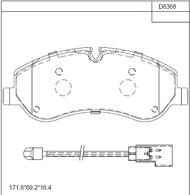 Brake Pad Set, disc brake (KD6368)