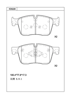 Brake Pad Set, disc brake (KD6228)