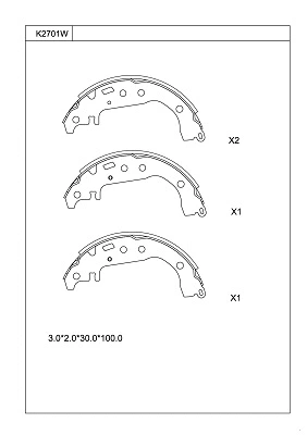 Brake Shoe Set (K2701W)
