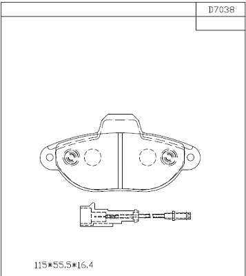 Brake Pad Set, disc brake (KD7038)