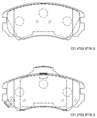 Brake Pad Set, disc brake (KD9703)
