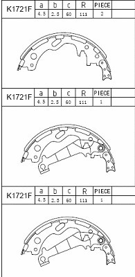 Brake Shoe Set (K1721F)