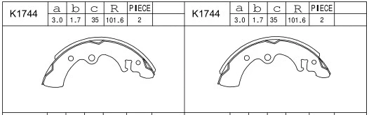 Brake Shoe Set (K1744)