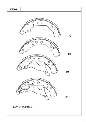 Brake Shoe Set (K3009)