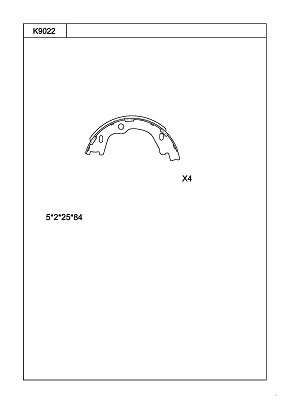 Brake Shoe Set (K9022)