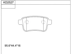 Brake Pad Set, disc brake (KD2527)