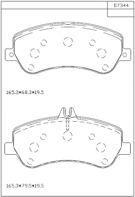 Brake Pad Set, disc brake (KD7344)