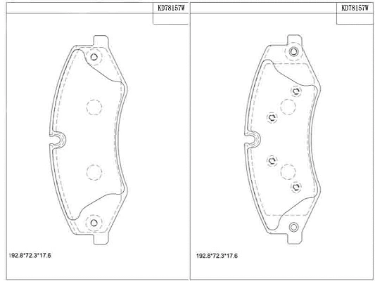Brake Pad Set, disc brake (KD78157W)