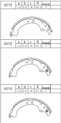 Brake Shoe Set (K2712)